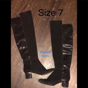 Michael Kors Black Python Boots